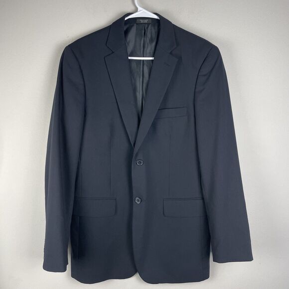 WILKE RODRIGUEZ Modern Fit Blue WOOL SPORT COAT Jacket/Blazer Mens Size 38R - Picture 1 of 13